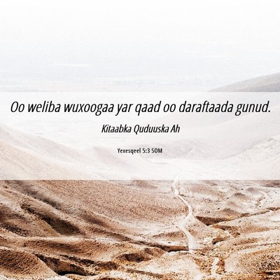 Picture 06 - Yexesqeel 5:3 SOM - Oo weliba wuxoogaa yar qaad oo daraftaada - Bible Verse Picture
