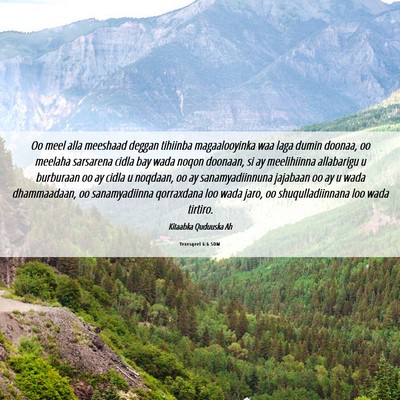 Picture 06 - Yexesqeel 6:6 SOM - Oo meel alla meeshaad deggan tihiinba - Bible Verse Picture