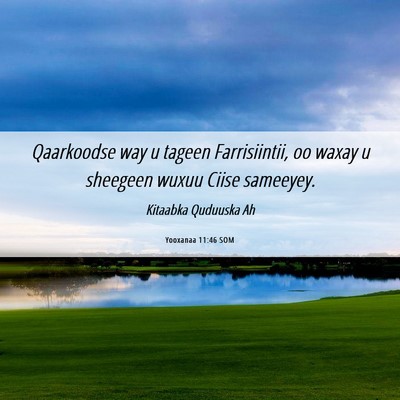 Picture 06 - Yooxanaa 11:46 SOM - Qaarkoodse way u tageen Farrisiintii, oo waxay u - Bible Verse Picture