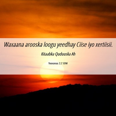 Picture 06 - Yooxanaa 2:2 SOM - Waxaana arooska loogu yeedhay Ciise iyo - Bible Verse Picture