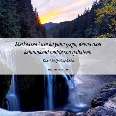 Picture 06 - Yooxanaa 21:10 SOM - Markaasaa Ciise ku yidhi iyagii, Keena qaar - Bible Verse Picture