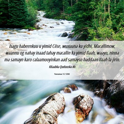 Picture 06 - Yooxanaa 3:2 SOM - Isagu habeenkuu u yimid Ciise, wuxuuna ku yidhi, - Bible Verse Picture