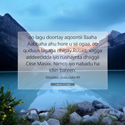 Picture 07 - 1 Butros 1:2 SOM - oo lagu doortay aqoontii Ilaaha Aabbaha ahu hore - Bible Verse Picture