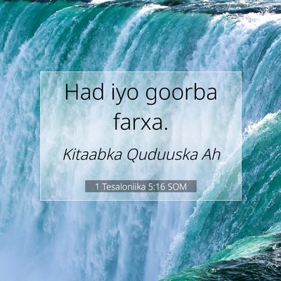 Picture 07 - 1 Tesaloniika 5:16 SOM - Had iyo goorba - Bible Verse Picture