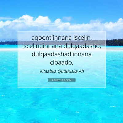 Picture 07 - 2 Butros 1:6 SOM - aqoontiinnana iscelin, iscelintiinnana - Bible Verse Picture