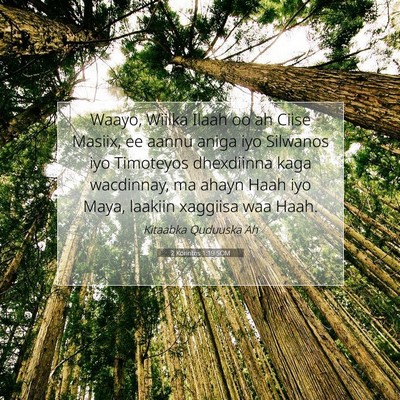 Picture 07 - 2 Korintos 1:19 SOM - Waayo, Wiilka Ilaah oo ah Ciise Masiix, ee aannu - Bible Verse Picture