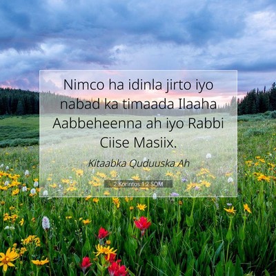 Picture 07 - 2 Korintos 1:2 SOM - Nimco ha idinla jirto iyo nabad ka timaada Ilaaha - Bible Verse Picture