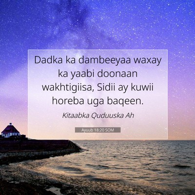 Picture 07 - Ayuub 18:20 SOM - Dadka ka dambeeyaa waxay ka yaabi doonaan - Bible Verse Picture