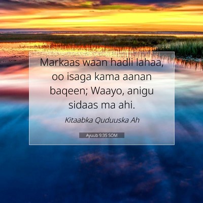 Picture 07 - Ayuub 9:35 SOM - Markaas waan hadli lahaa, oo isaga kama aanan - Bible Verse Picture