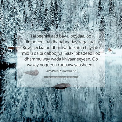 Picture 07 - Baroorashadii Yeremyaah 1:2 SOM - Habeenkii aad bay u ooydaa, oo ilmadeediina - Bible Verse Picture