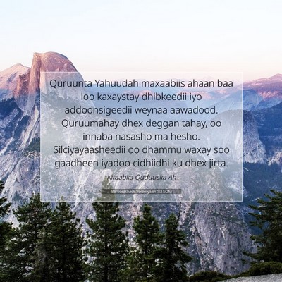 Picture 07 - Baroorashadii Yeremyaah 1:3 SOM - Quruunta Yahuudah maxaabiis ahaan baa loo - Bible Verse Picture