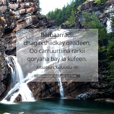 Picture 07 - Baroorashadii Yeremyaah 5:13 SOM - Barbaarradii dhagaxshiidkay qaadeen, Oo - Bible Verse Picture