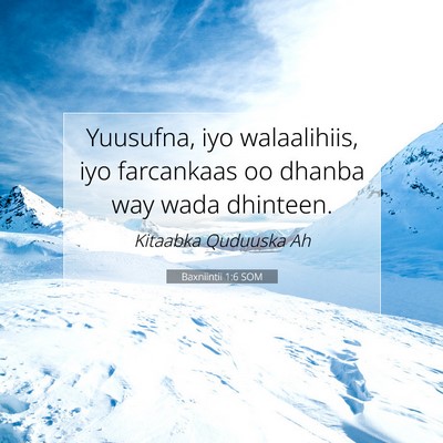 Picture 07 - Baxniintii 1:6 SOM - Yuusufna, iyo walaalihiis, iyo farcankaas oo - Bible Verse Picture