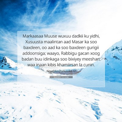 Picture 07 - Baxniintii 13:3 SOM - Markaasaa Muuse wuxuu dadkii ku yidhi, Xusuusta - Bible Verse Picture