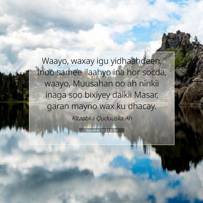Picture 07 - Baxniintii 32:23 SOM - Waayo, waxay igu yidhaahdeen, Inoo samee ilaahyo - Bible Verse Picture