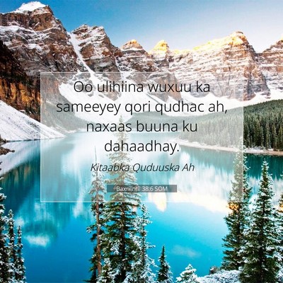 Picture 07 - Baxniintii 38:6 SOM - Oo ulihiina wuxuu ka sameeyey qori qudhac ah, - Bible Verse Picture