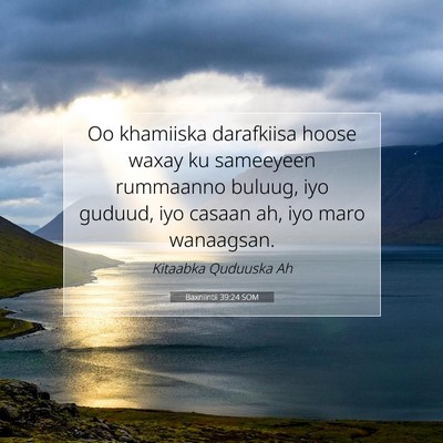 Picture 07 - Baxniintii 39:24 SOM - Oo khamiiska darafkiisa hoose waxay ku sameeyeen - Bible Verse Picture