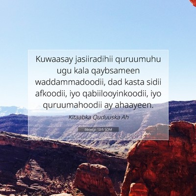 Picture 07 - Bilowgii 10:5 SOM - Kuwaasay jasiiradihii quruumuhu ugu kala - Bible Verse Picture