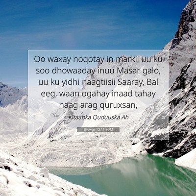 Picture 07 - Bilowgii 12:11 SOM - Oo waxay noqotay in markii uu ku soo dhowaaday - Bible Verse Picture