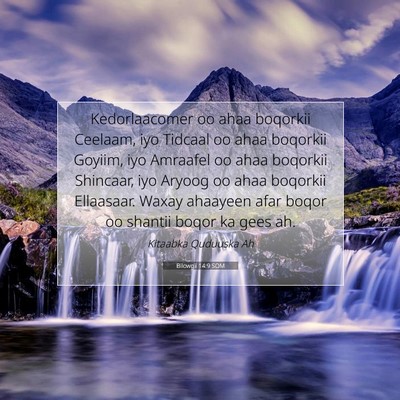Picture 07 - Bilowgii 14:9 SOM - Kedorlaacomer oo ahaa boqorkii Ceelaam, iyo - Bible Verse Picture