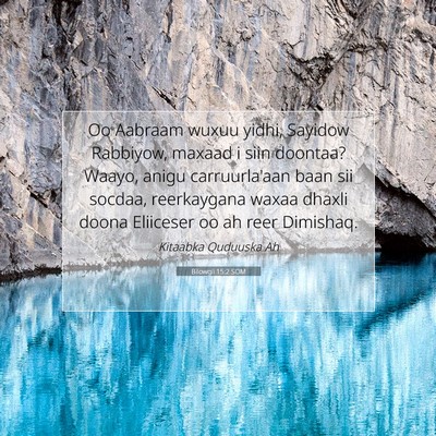 Picture 07 - Bilowgii 15:2 SOM - Oo Aabraam wuxuu yidhi, Sayidow Rabbiyow, maxaad - Bible Verse Picture