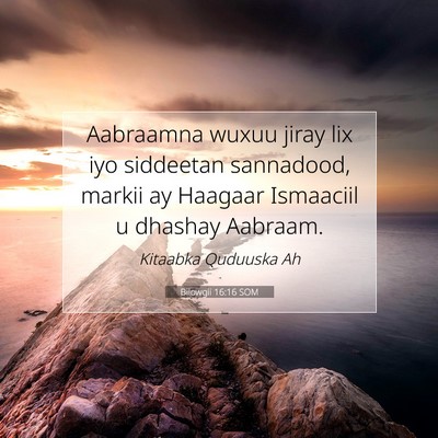 Picture 07 - Bilowgii 16:16 SOM - Aabraamna wuxuu jiray lix iyo siddeetan - Bible Verse Picture