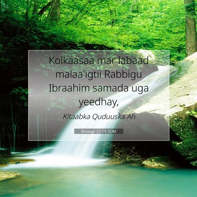 Picture 07 - Bilowgii 22:15 SOM - Kolkaasaa mar labaad malaa'igtii Rabbigu Ibraahim - Bible Verse Picture