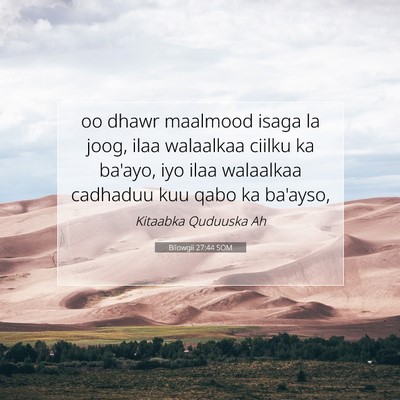Picture 07 - Bilowgii 27:44 SOM - oo dhawr maalmood isaga la joog, ilaa walaalkaa - Bible Verse Picture