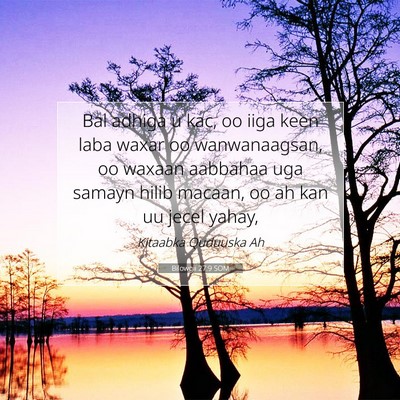 Picture 07 - Bilowgii 27:9 SOM - Bal adhiga u kac, oo iiga keen laba waxar oo - Bible Verse Picture
