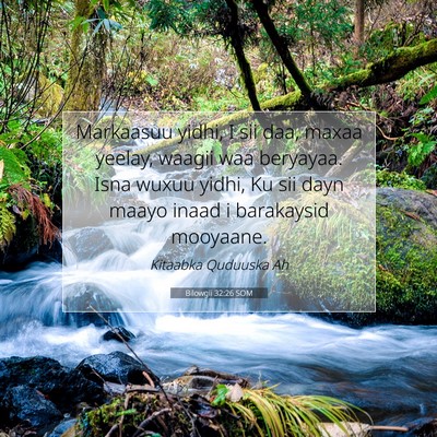 Picture 07 - Bilowgii 32:26 SOM - Markaasuu yidhi, I sii daa, maxaa yeelay, waagii - Bible Verse Picture