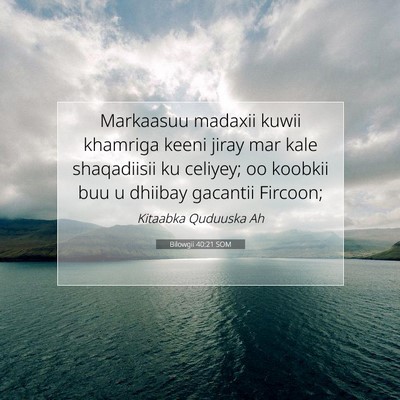 Picture 07 - Bilowgii 40:21 SOM - Markaasuu madaxii kuwii khamriga keeni jiray mar - Bible Verse Picture