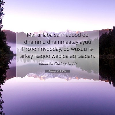 Picture 07 - Bilowgii 41:1 SOM - Markii laba sannadood oo dhammu dhammaatay ayuu - Bible Verse Picture