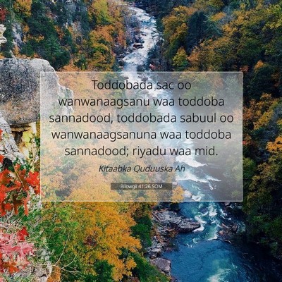 Picture 07 - Bilowgii 41:26 SOM - Toddobada sac oo wanwanaagsanu waa toddoba - Bible Verse Picture