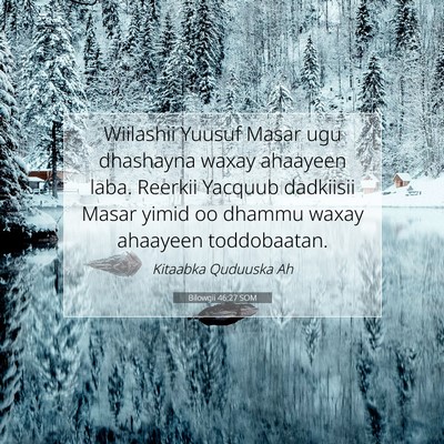 Picture 07 - Bilowgii 46:27 SOM - Wiilashii Yuusuf Masar ugu dhashayna waxay - Bible Verse Picture