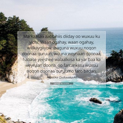 Picture 07 - Bilowgii 48:19 SOM - Markaasaa aabbihiis diiday oo wuxuu ku yidhi, - Bible Verse Picture