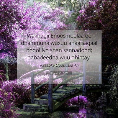 Picture 07 - Bilowgii 5:11 SOM - Wakhtigii Enoos noolaa oo dhammuna wuxuu ahaa - Bible Verse Picture