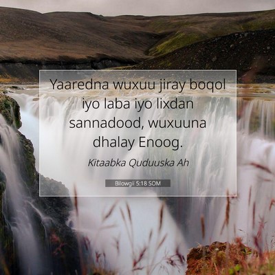 Picture 07 - Bilowgii 5:18 SOM - Yaaredna wuxuu jiray boqol iyo laba iyo lixdan - Bible Verse Picture