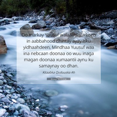 Picture 07 - Bilowgii 50:15 SOM - Oo markay Yuusuf walaalihiis arkeen in aabbahood - Bible Verse Picture