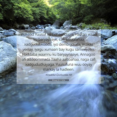 Picture 07 - Bilowgii 50:17 SOM - Waxaad Yuusuf ku tidhaahdaan, Haatan waan ku - Bible Verse Picture