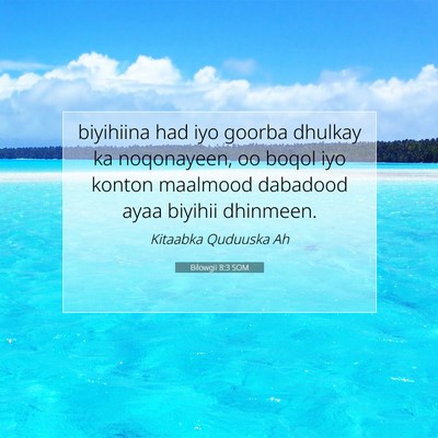 Picture 07 - Bilowgii 8:3 SOM - biyihiina had iyo goorba dhulkay ka noqonayeen, - Bible Verse Picture