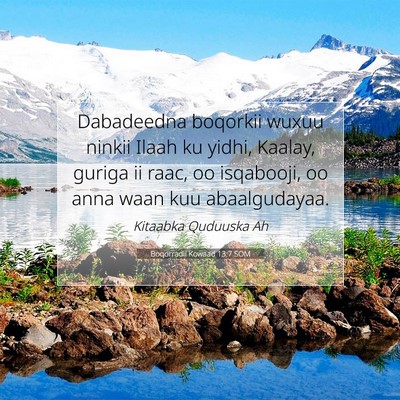 Picture 07 - Boqorradii Kowaad 13:7 SOM - Dabadeedna boqorkii wuxuu ninkii Ilaah ku yidhi, - Bible Verse Picture