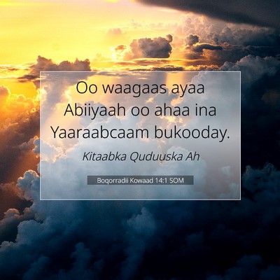 Picture 07 - Boqorradii Kowaad 14:1 SOM - Oo waagaas ayaa Abiiyaah oo ahaa ina Yaaraabcaam - Bible Verse Picture