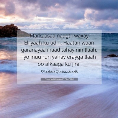 Picture 07 - Boqorradii Kowaad 17:24 SOM - Markaasaa naagtii waxay Eliiyaah ku tidhi, Haatan - Bible Verse Picture