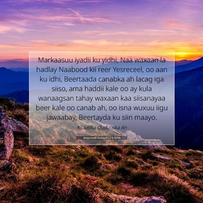 Picture 07 - Boqorradii Kowaad 21:6 SOM - Markaasuu iyadii ku yidhi, Naa waxaan la hadlay - Bible Verse Picture