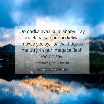 Picture 07 - Boqorradii Kowaad 3:2 SOM - Oo dadka ayaa ku allabaryi jiray meelaha sarsare - Bible Verse Picture
