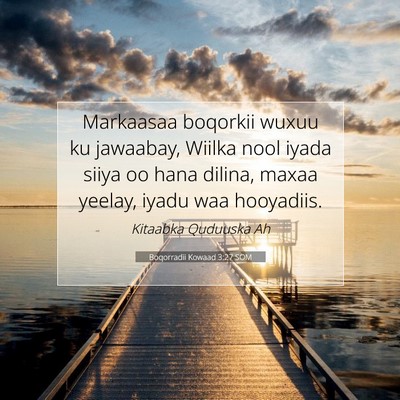 Picture 07 - Boqorradii Kowaad 3:27 SOM - Markaasaa boqorkii wuxuu ku jawaabay, Wiilka nool - Bible Verse Picture
