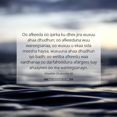 Picture 07 - Boqorradii Kowaad 7:31 SOM - Oo afkeeda oo qarka ku dhex jira wuxuu ahaa - Bible Verse Picture