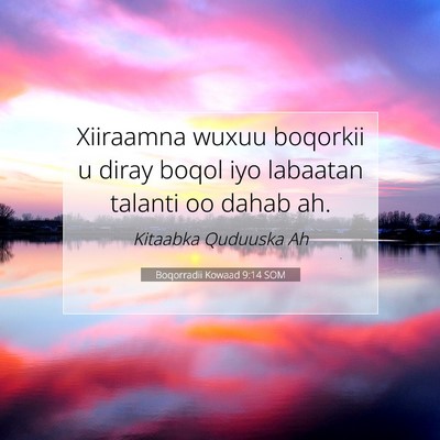 Picture 07 - Boqorradii Kowaad 9:14 SOM - Xiiraamna wuxuu boqorkii u diray boqol iyo - Bible Verse Picture
