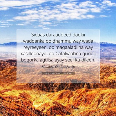 Picture 07 - Boqorradii Labaad 11:20 SOM - Sidaas daraaddeed dadkii waddanka oo dhammu way - Bible Verse Picture