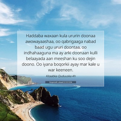 Picture 07 - Boqorradii Labaad 22:20 SOM - Haddaba waxaan kula ururin doonaa awowayaashaa, - Bible Verse Picture